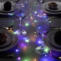 Гирлянда &laquo;Мишура&raquo; 10 м, роса, IP20, серебристая нить, 200 LED, свечение мульти, 12 В