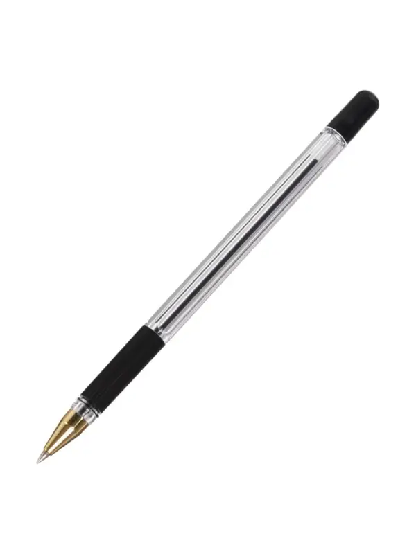 Ручка шариковая MunHwa. MC Gold, чёрный стержень, узел 0.5 мм, резиновый упор