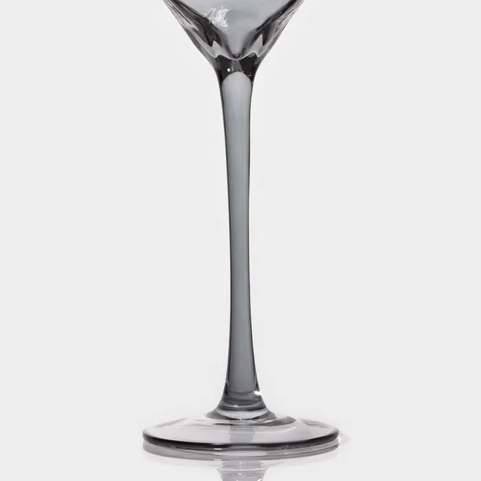 Бокалы для шампанского Magistro &laquo;Дарио&raquo;, 180 мл, 7&times;27.5 см, набор 2 шт., стекло, графитовые