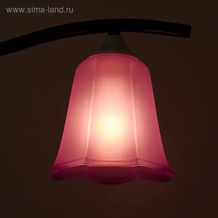 Плафон универсальный "Цветок"  Е14/Е27 фиолетовый 14х14х13см