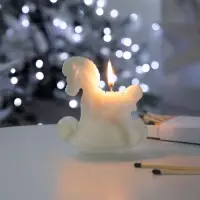 Свеча фигурная «Лошадка-качалка», белая Свеча фигурная «Лошадка-качалка», белая