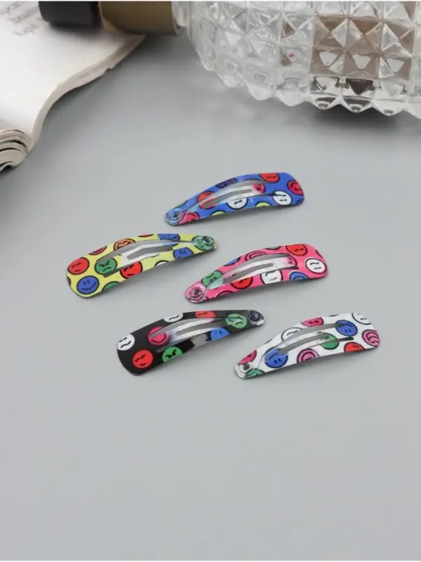 Невидимка для волос  Невидимка для волос "Астория" (набор 12 шт) смайлик, 3 см