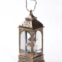 Фигура светодиодная &laquo;Фонарь с снеговиком&raquo; 6.5&times;6.5&times;17.5 см