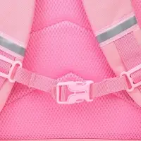 Ранец с эргономичной спинкой квадратный с доп. элементами "Мишка"