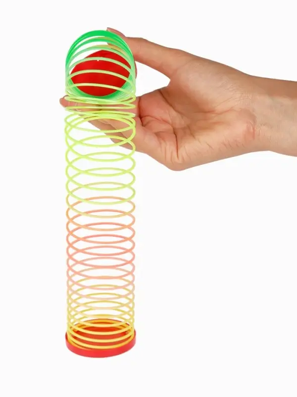 Funny toys Пружинка радуга "Новогодняя лошадка", цвета МИКС, d.-5см