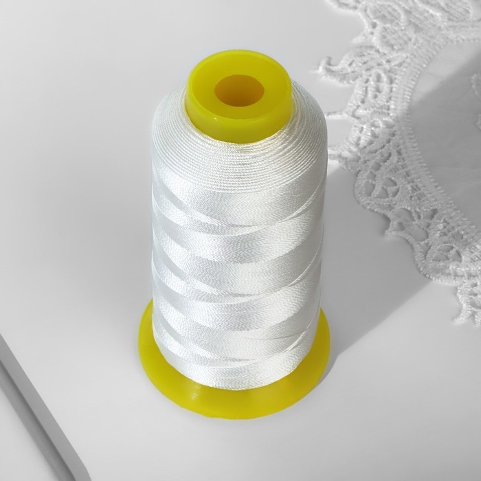 Нитки обувные, 300D/3, 800 м, цвет белый Нитки обувные, 300D/3, 800 м, цвет белый