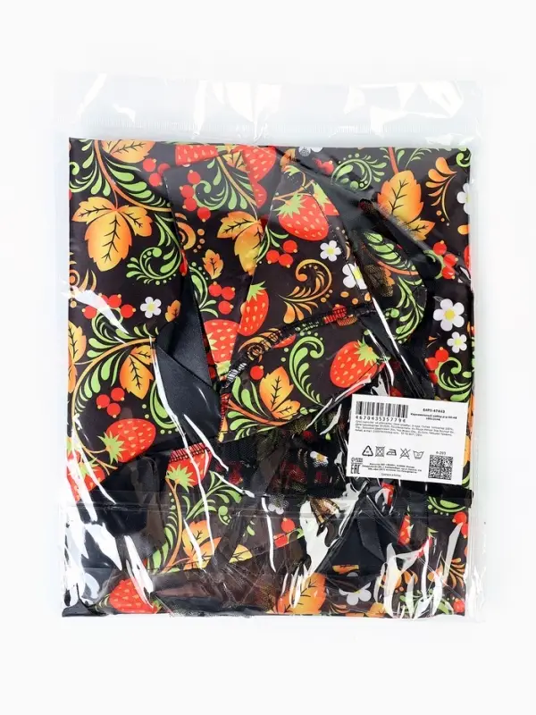 Карнавальный набор "Народная краса" юбка р-р 40-48, воротник, повязка, цвет чёрный