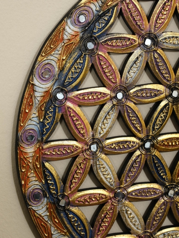 Панно резное МДФ "Цветы", 40х40х0,6 см