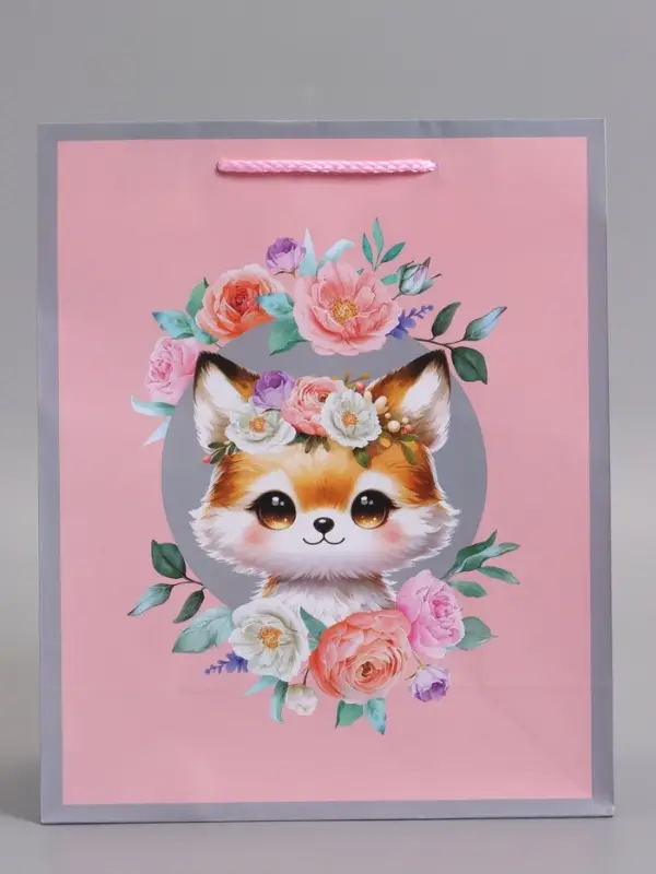 Пакет подарочный ламинированный "Милый котик" 26 х 12 х 32 см