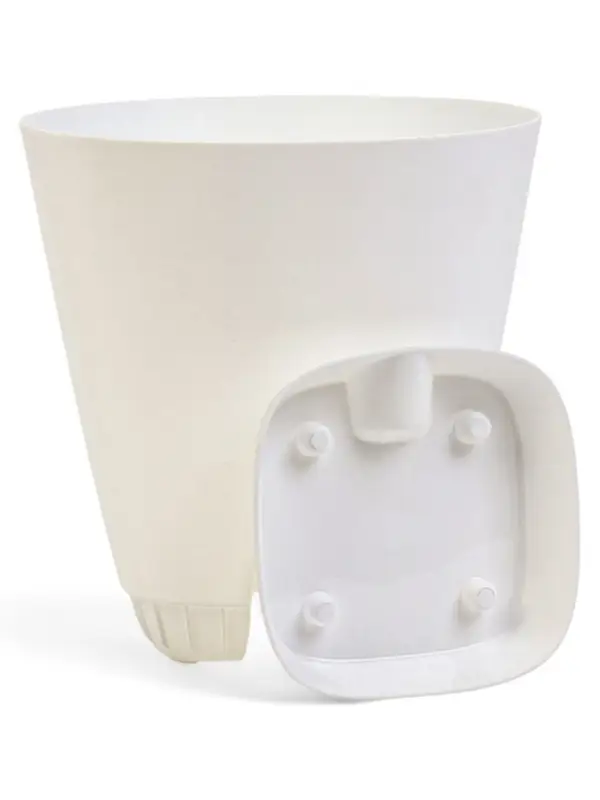 Кашпо с прикорневым поливом 2 л  D-14,5см, H-15см белый "Гранд"