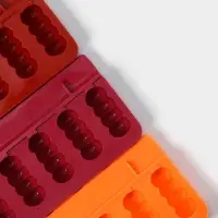 Форма для леденцов &laquo;Батончик&raquo;, силикон, 19&times;11&times;2 см, 5 ячеек (6&times;2.6 см), МИКС