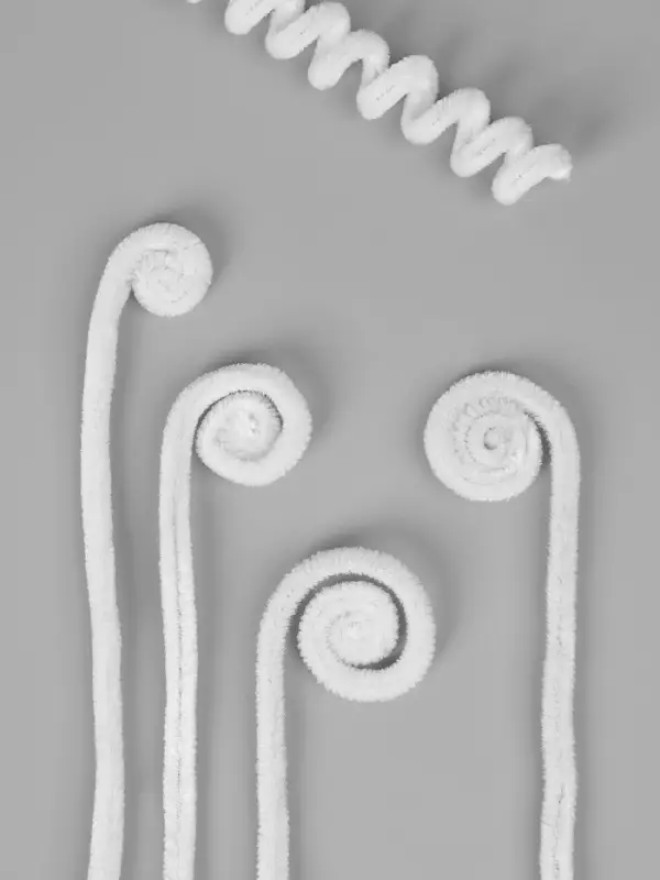 Синельная проволока, набор 90 шт, белая, 30 см