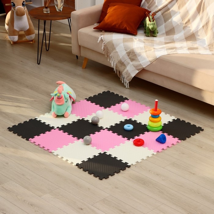 Мягкий пол универсальный, 33 × 33 см, цвет белый Мягкий пол универсальный, 33 × 33 см, цвет белый