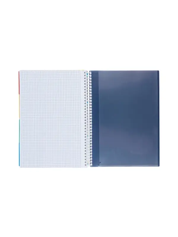 Тетрадь А4 96л кл Тетрадь А4 96л кл "PROGRESSIVE CANVAS Синяя",пласт обл,греб,фигур высеч,4цв разд+лин+карм