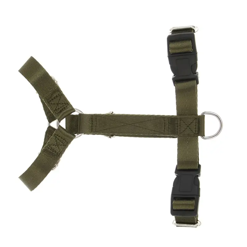 Шлейка для животных тм VETTA, нейлон, хаки/беж, обхват шеи 30-40см, обхват груди 35-43см, размер S