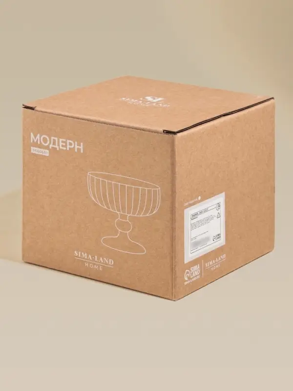 Креманка SL Home &laquo;Модерн&raquo;, 300 мл, 12&times;10 см, стекло, розовая