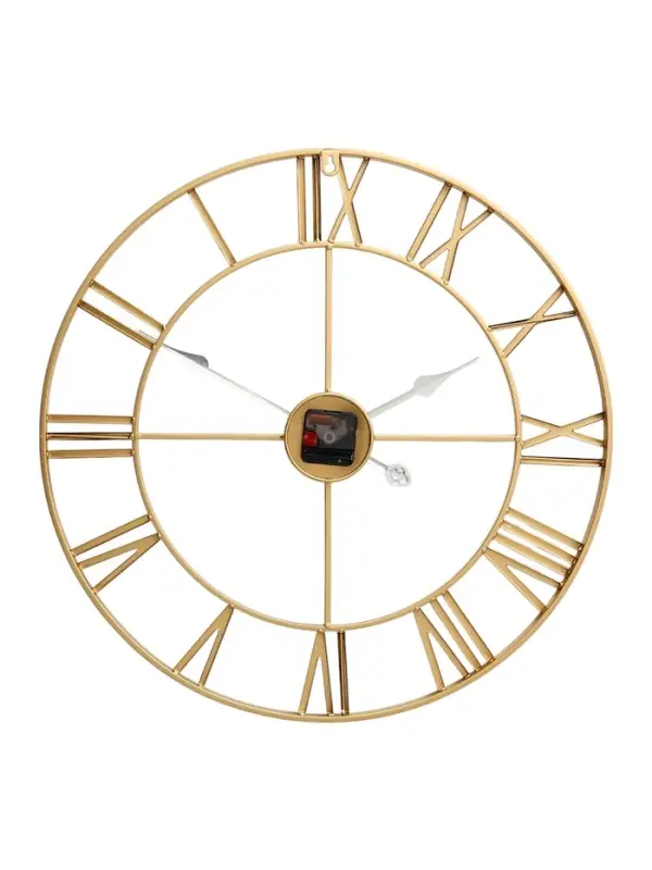 Часы настенные интерьерные, серия: Лофт, бесшумные, плавный ход, d=60 см, золотистые, от батарейки 1&times;АА