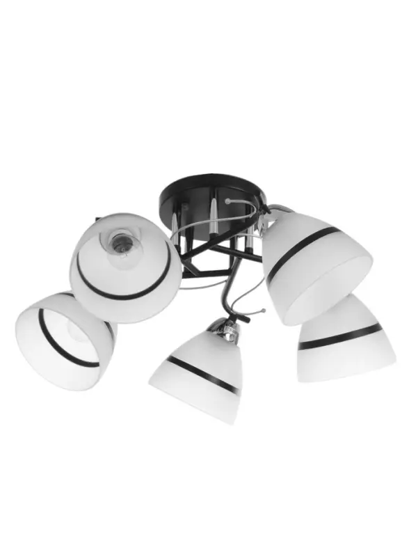 Люстра потолочная BayerLux &laquo;Лайма&raquo;, 5хЕ27, 40 Вт, черно-хромовый, 55&times;55&times;24 см