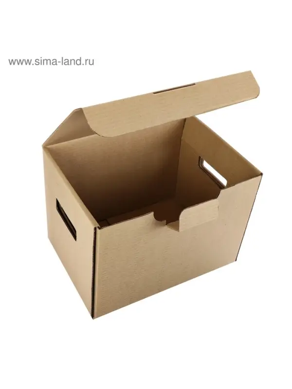 Коробка с крышкой 250&times;340&times;260 мм, Calligrata, микрогофрокартон, коричневый