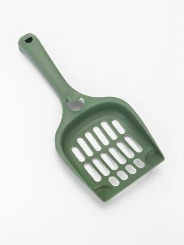 Совок для кошачьего туалета, 22.5&times;10&times;5 см, покрытие софт-тач, пластик, цвет изумруд