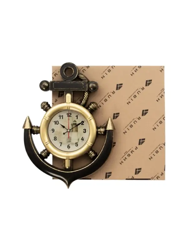 Часы настенные интерьерные &laquo;Якорь&raquo;, бесшумные, плавный ход, 38&times;28.5 см, d=12 см, бронзовые