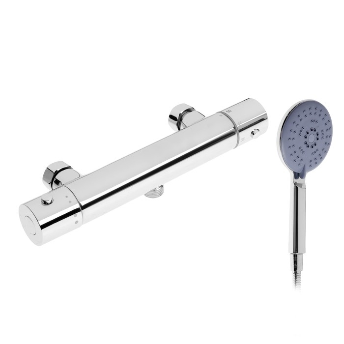 Смеситель для душа ZEIN Z4481, термостат, шланг 150 см, лейка 12,5 см 5 режимов, хром Смеситель для душа ZEIN Z4481, термостат, шланг 150 см, лейка 12,5 см 5 режимов, хром