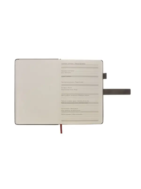 Ежедневник недатированный формат А5, с хлястиком, 80л, линия, пвх, Серый Ежедневник недатированный формат А5, с хлястиком, 80л, линия, пвх, Серый