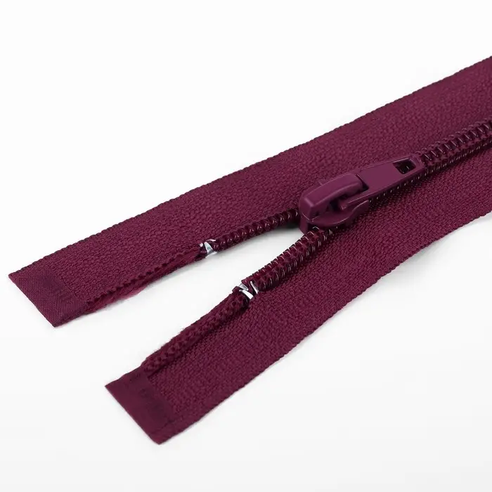 Молния «Спираль», №5, разъёмная, замок автомат, 60 см, бордовая