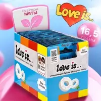 Освежающие конфеты Love is, в форме кольца, со вкусом мяты в блистере, 16.5 г