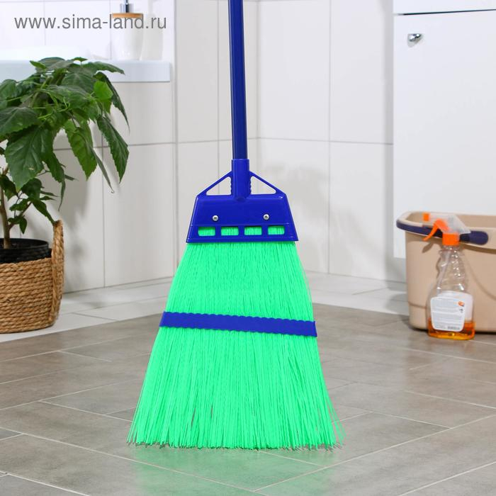 Метла пластиковая Доляна, 138×26 см, металлический черенок Метла пластиковая Доляна, 138×26 см, металлический черенок