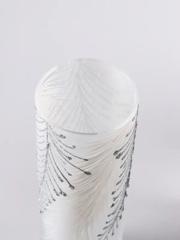 Ваза &laquo;Креман&raquo;, h=26 см, стекло, белая