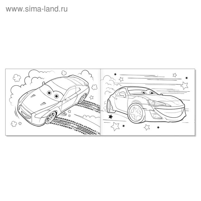 Раскраска для мальчиков «Крутые гонки», А5, 12 стр.