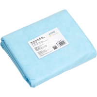 Простыня 140х200, голубой (10шт/упак), пл.15, спанбонд, А1, 12652