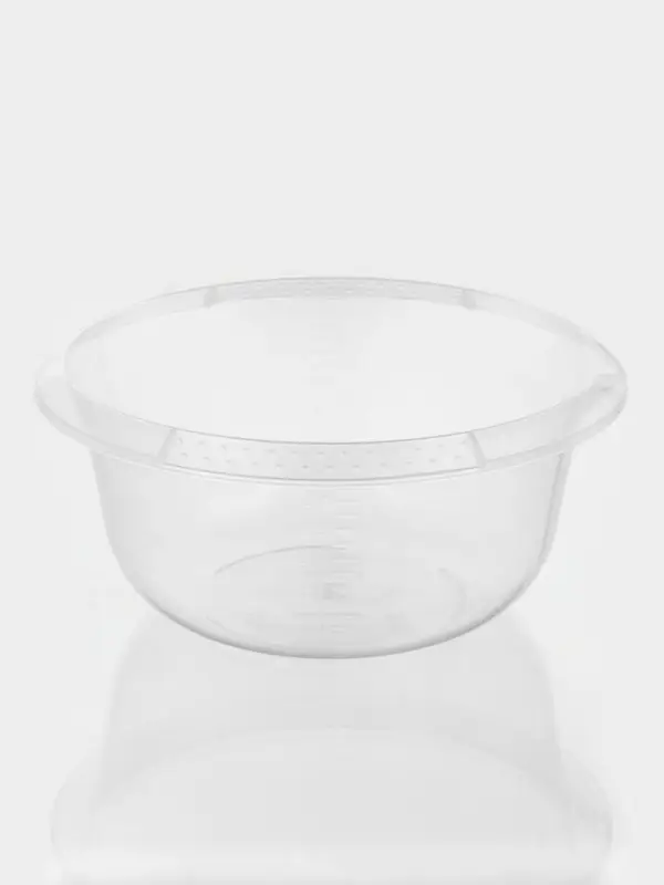 Миска с мерным делением, 4 л, пластик, прозрачная