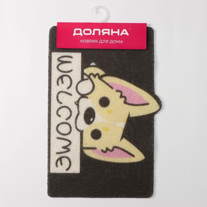Коврик придверный грязезащитный Доляна «Корги», 40×60 см, цвет МИКС Коврик придверный грязезащитный Доляна «Корги», 40×60 см, цвет МИКС