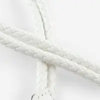 Ручка для сумки, шнуры, 60&times;1.8 см, с пришивными петлями 5.8 см, цвет белый, серебряный