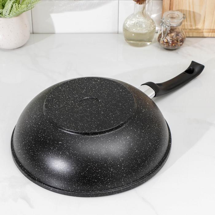 Сковорода - вок Доляна «Элит», d=28 см, антипригарное покрытие, цвет чёрный Сковорода - вок Доляна «Элит», d=28 см, антипригарное покрытие, цвет чёрный