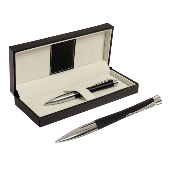 Ручка шариковая Calligrata, футляр, поворотная, черная Ручка шариковая Calligrata, футляр, поворотная, черная