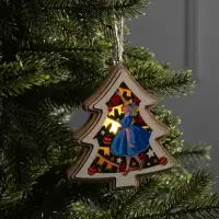 Подвеска световая &laquo;Девочка с игрушками&raquo;, 11&times;12 см, от батареек LR41&times;3, свечение тёплое белое