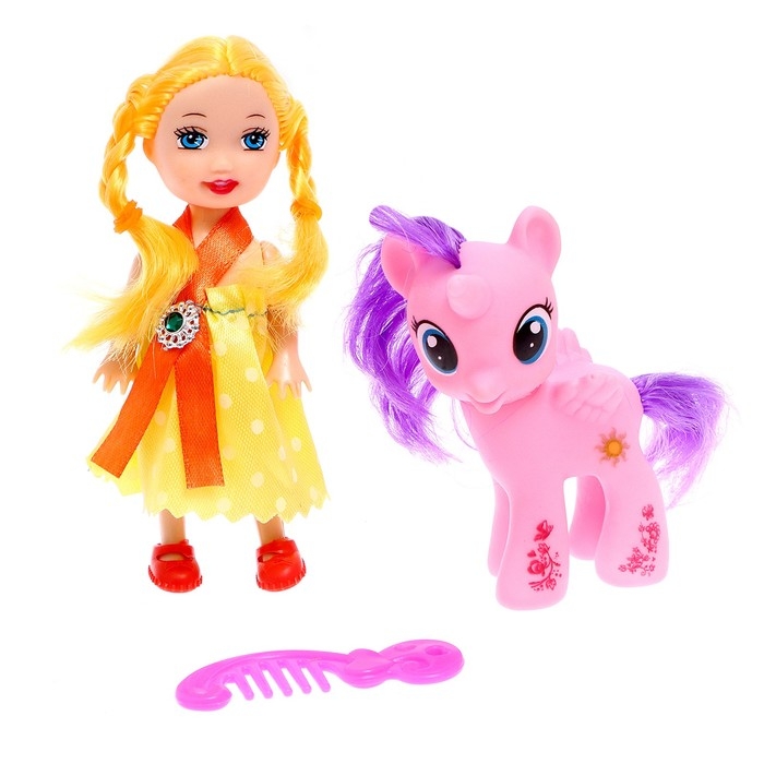 Кукла малышка «Анечка» с пони и аксессуарами, МИКС Кукла малышка «Анечка» с пони и аксессуарами, МИКС
