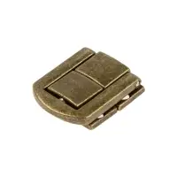 Замок-защелка на ящик ZM01, 2.5&times;2 см, цвет бронза, 4 шт.
