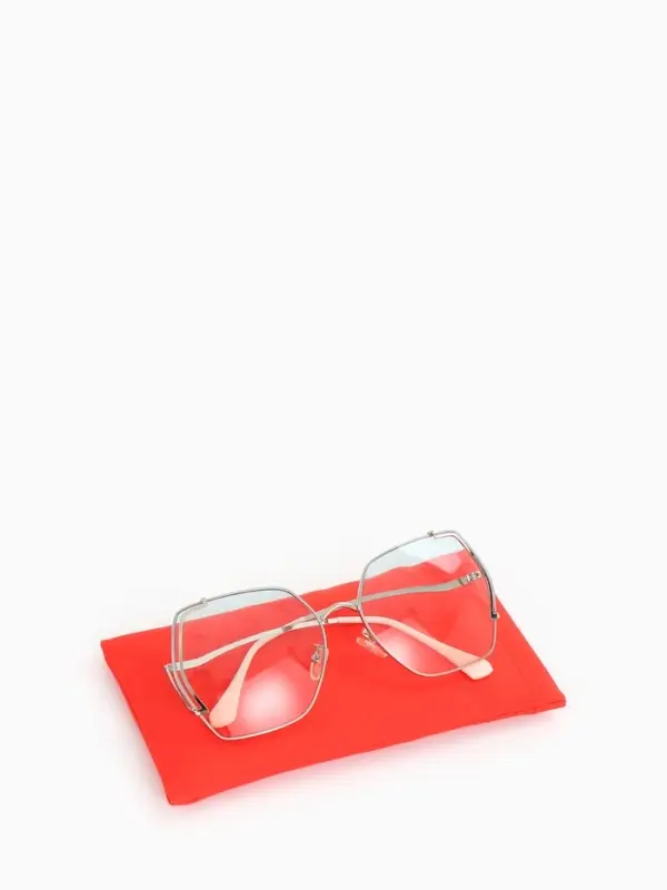 Чехол для очков на хлопушке, размер 17&times;1&times;9 см, красный