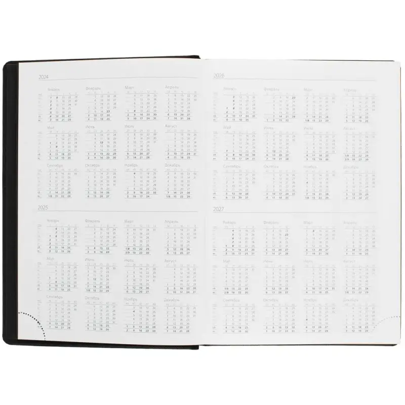 Ежедневник Mobile на заказ, недатированный, черно-оранжевый