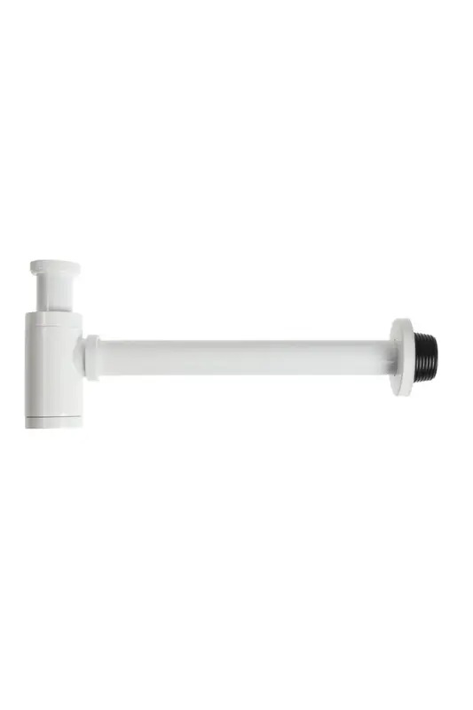 Сифон ZEIN engr, для раковины, бутылочный, цилиндрический, 1 1/4" &times; 32 мм, цинк, белый