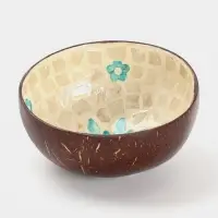 Чаша &laquo;Цветок&raquo;, 14&times;14&times;6 см, кокос