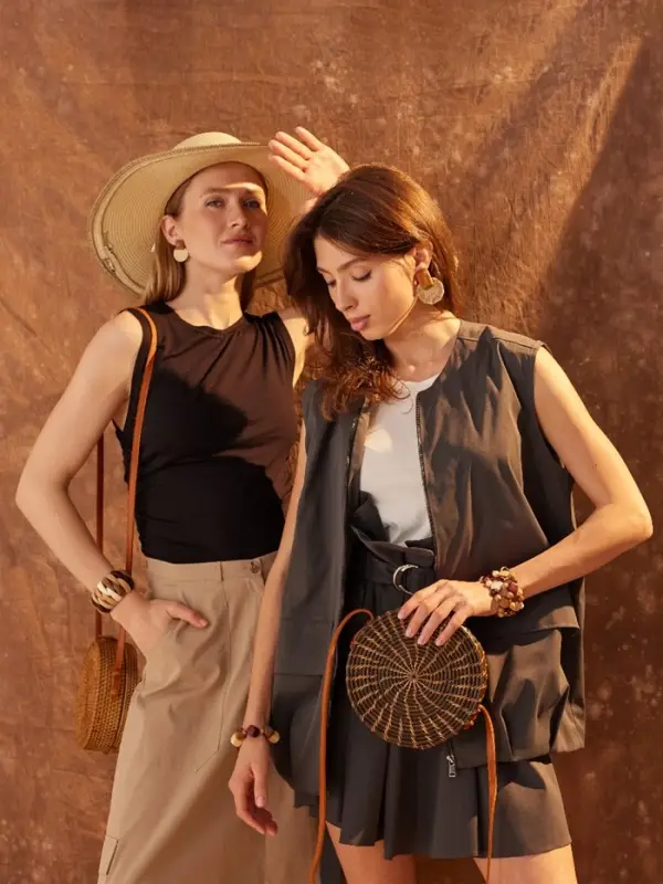 Серьги из дерева &laquo;Ваканда&raquo;, стиль, плетёный диск, бежево-коричневые