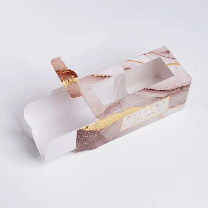 Коробка для макарун, кондитерская упаковка «Present»,12 х 5.5 х 5.5 см Коробка для макарун, кондитерская упаковка «Present»,12 х 5.5 х 5.5 см