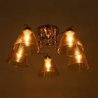 Люстра &laquo;Кольцо&raquo; 5&times;40 Вт Е27 золото 58&times;58&times;24 см