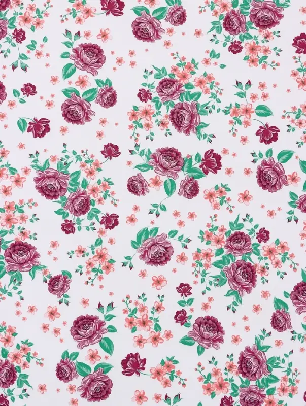 Бумага упаковочная крафт белый &laquo;Пионы&raquo;, сиреневый, 0.72&times;10&plusmn;5% м, 60 г