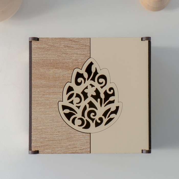 Шкатулка комбинированная  Шкатулка комбинированная "Листик" 10,5х10х7 см